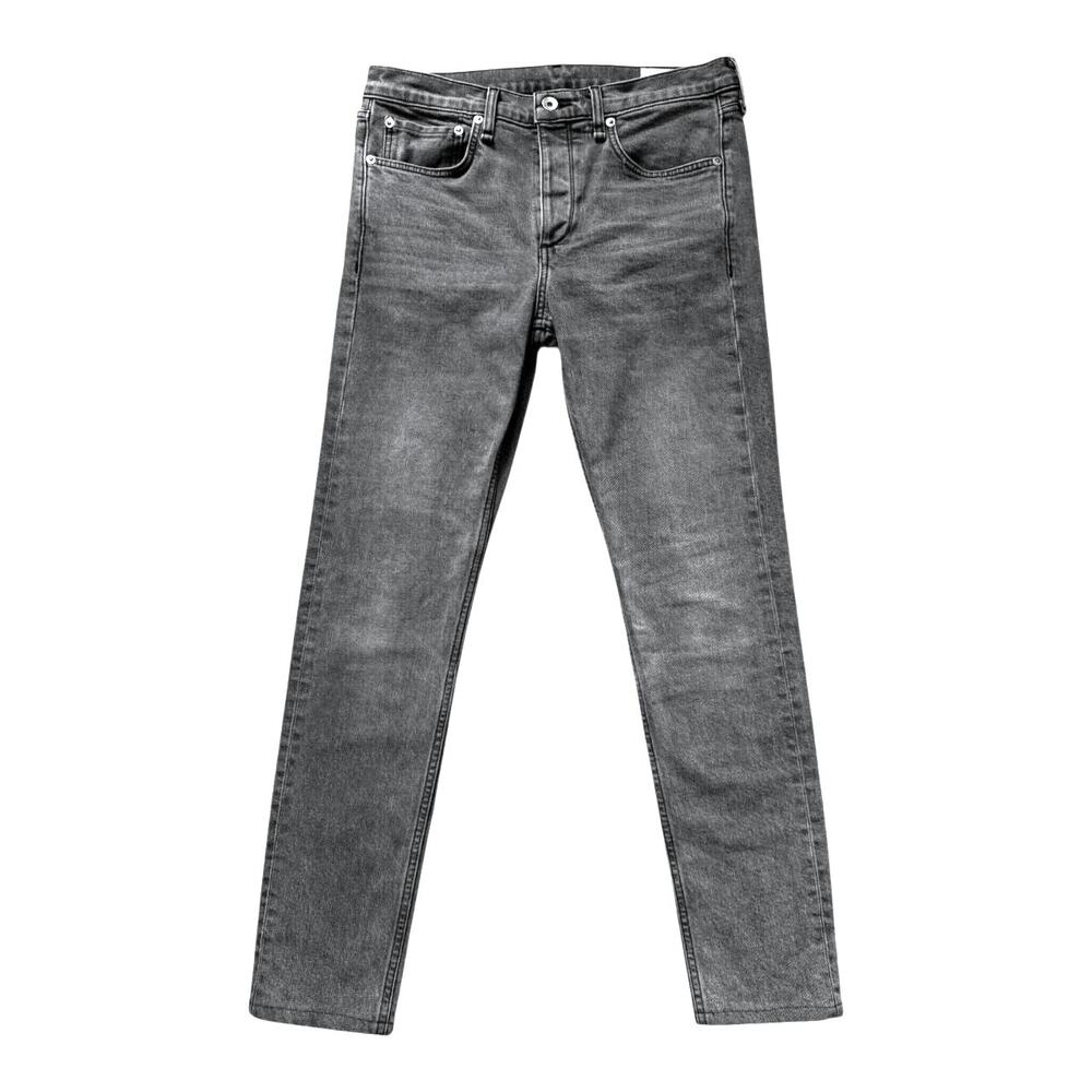 Rag and Bone Made in USA Fit 1 Extra Slim Stretch Gray Denim Jeans | Size 32